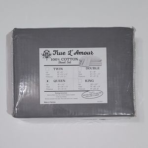 COPY - 100% Cotton Bed sheet set 4 pieces size Queen 300 thread count